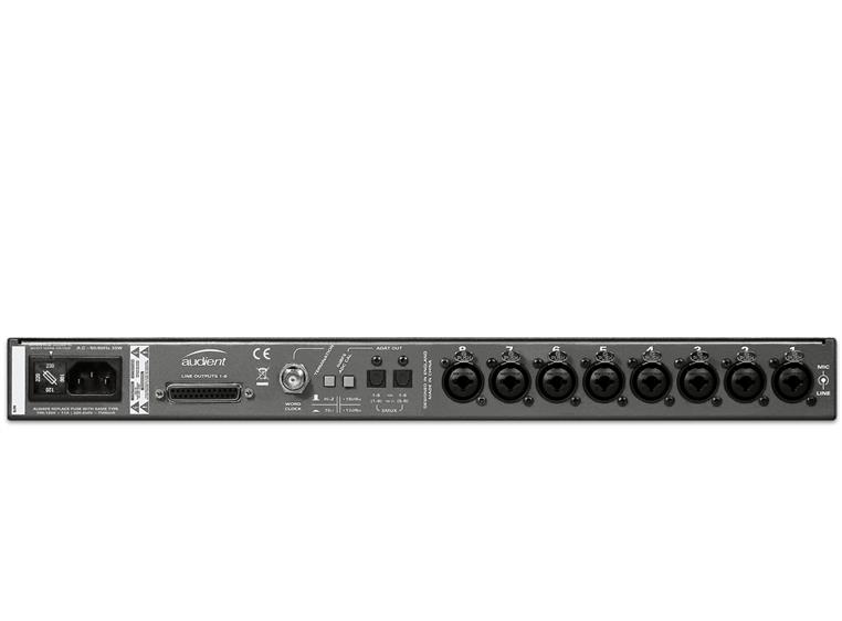 Audient ASP800, Mikrofonforsterker x 8 8 høykvalitet m/optisk ut og 2x HMX&IRON